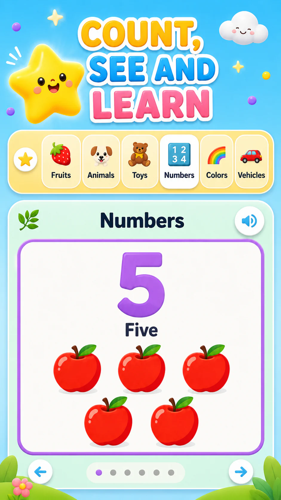Count, see and learn.