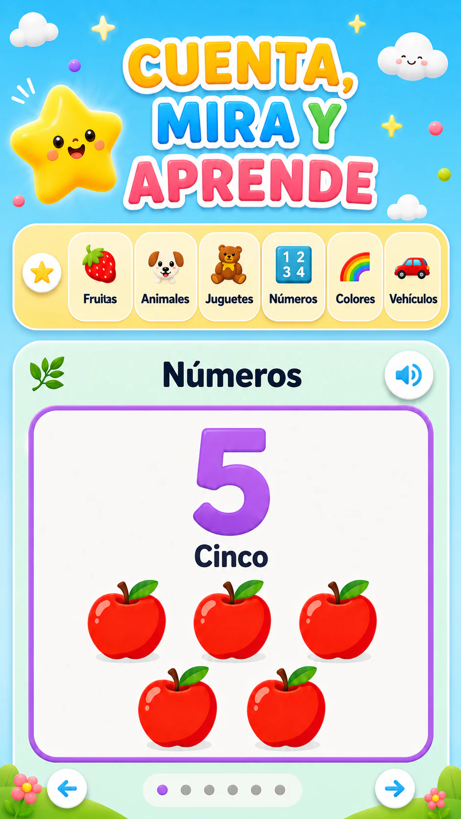 Cuenta, mira y aprende.