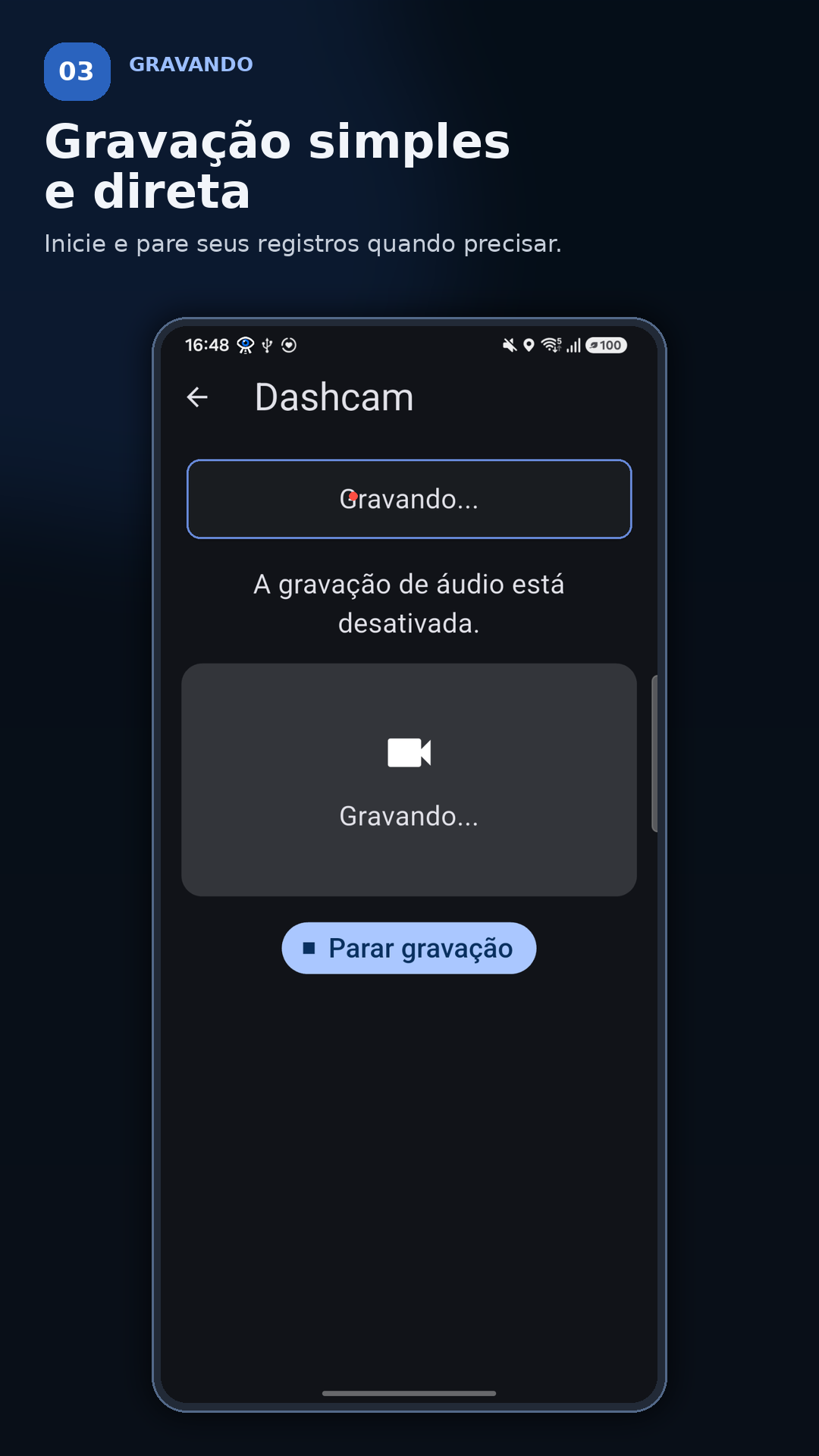 Gravação em andamento